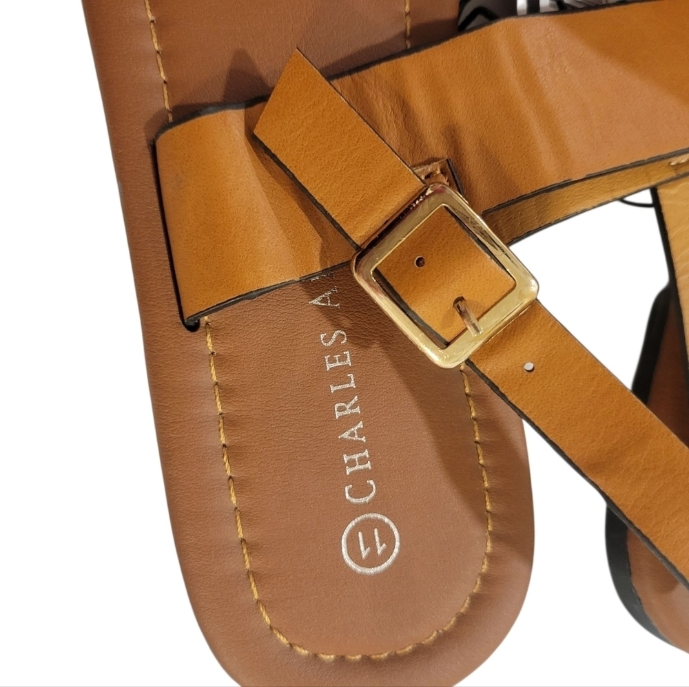 Charles Albert Women's Brown Sandals - Picture 2 of 3